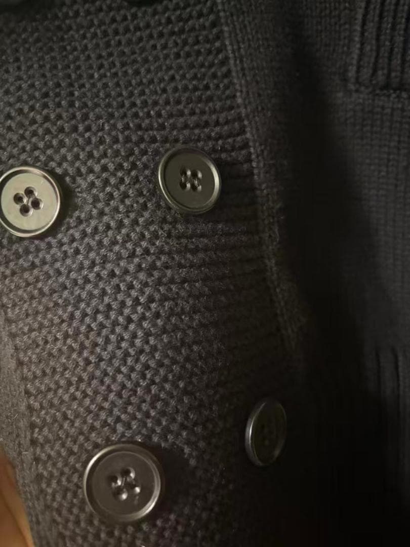 即日発送 Taiga Takahashi ブラック ニットカーディガン 42