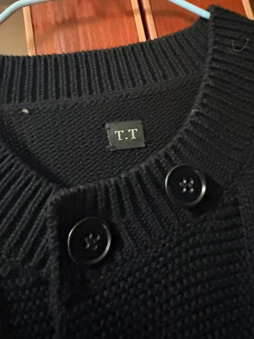 即日発送 Taiga Takahashi ブラック ニットカーディガン 42