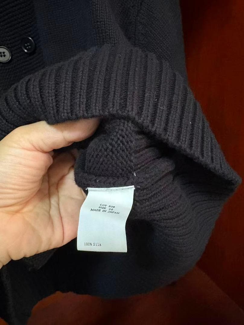 即日発送 Taiga Takahashi ブラック ニットカーディガン 42