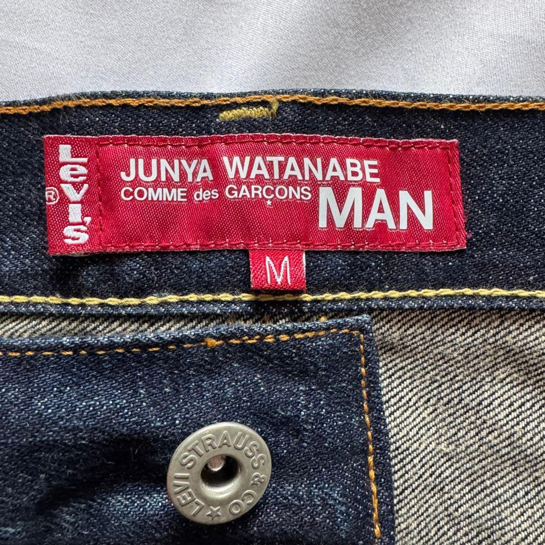 ジュンヤワタナベ　リーバイス　バティック柄裏地 リーバイスダメージ加工デニム　M