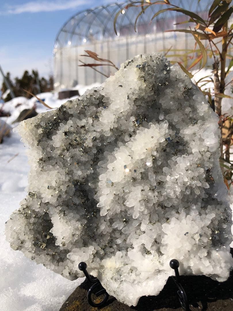 ✳レア　綺麗　黄銅共生　❤️0.6kg 水晶屏風　クラスター 天然石