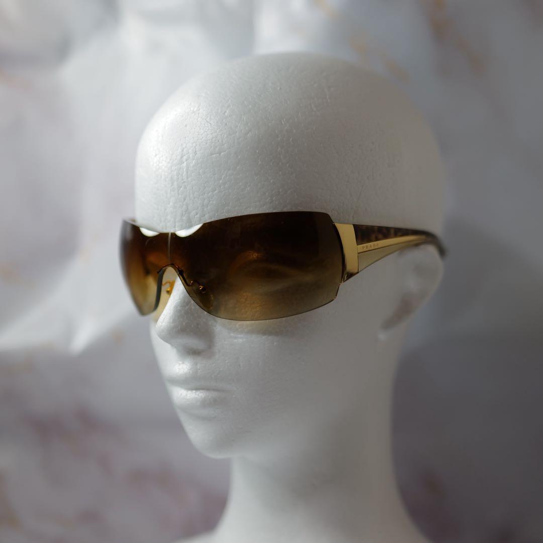 PRADA プラダ フルフレーム Y2K シールド モード サングラス レア