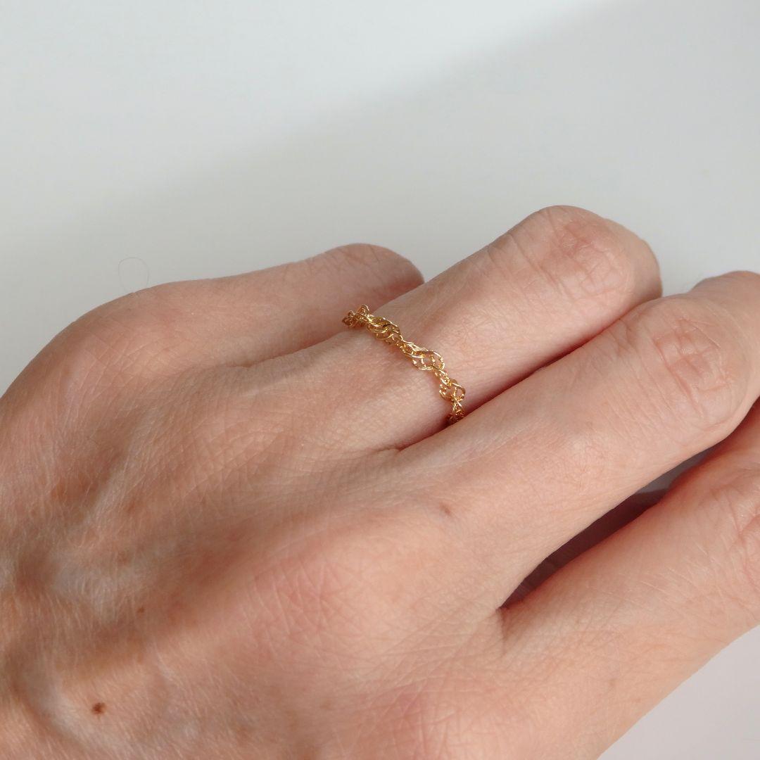 ちえ　k18リング　チェーンリング　スクリューチェーン　2.4㎜幅