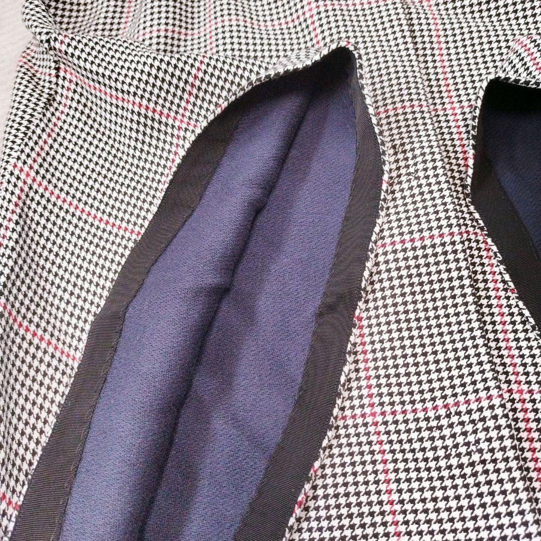 【極美品】ランバンオンブルー ポンチョ風コート 千鳥柄 チェック レリアン