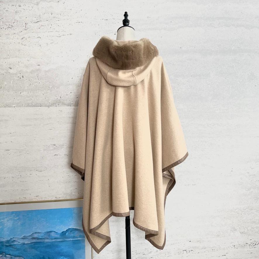 極美品★AGNONA★ミンク★ファー★カシミヤ100★ケープコート