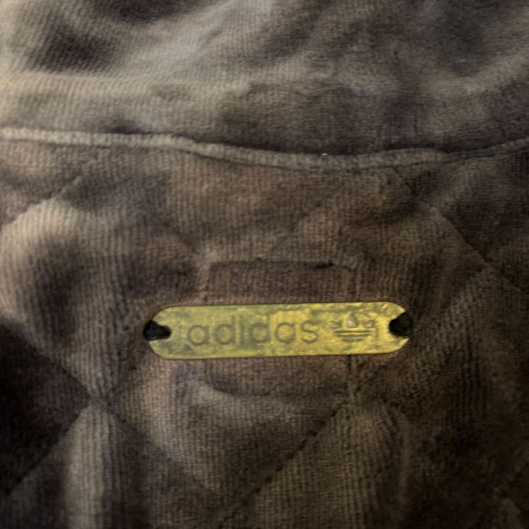 00s アディダス 万国旗 トラックジャケット ベロア キルティング