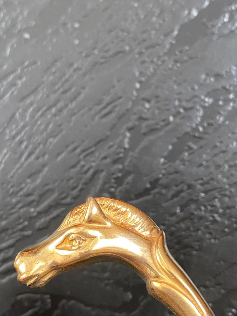 エルメス　馬の頭 シュバス　ホースバングル　ゴールドカラー