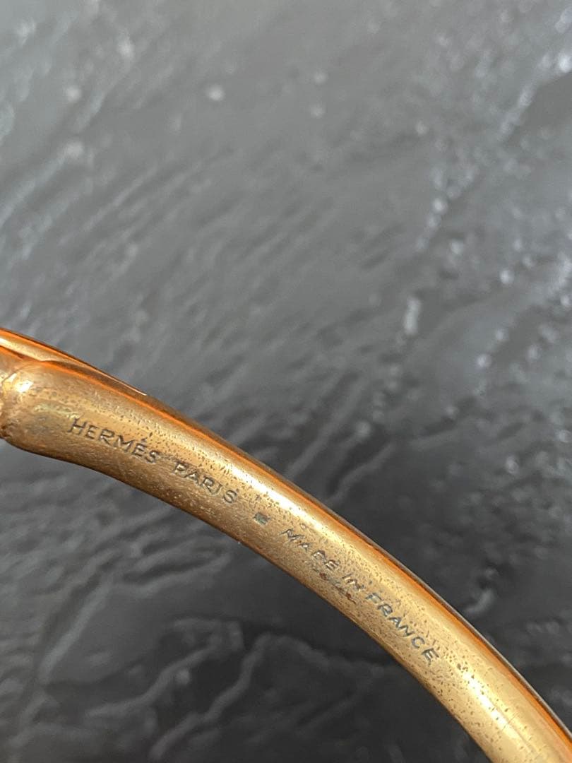 エルメス　馬の頭 シュバス　ホースバングル　ゴールドカラー