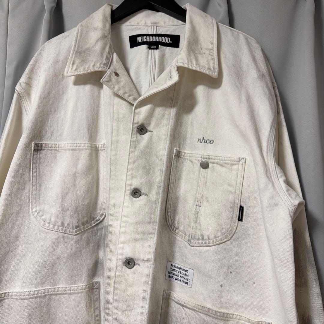 NEIGHBORHOOD カバーオール ワークジャケット ホワイト L新品タグ付