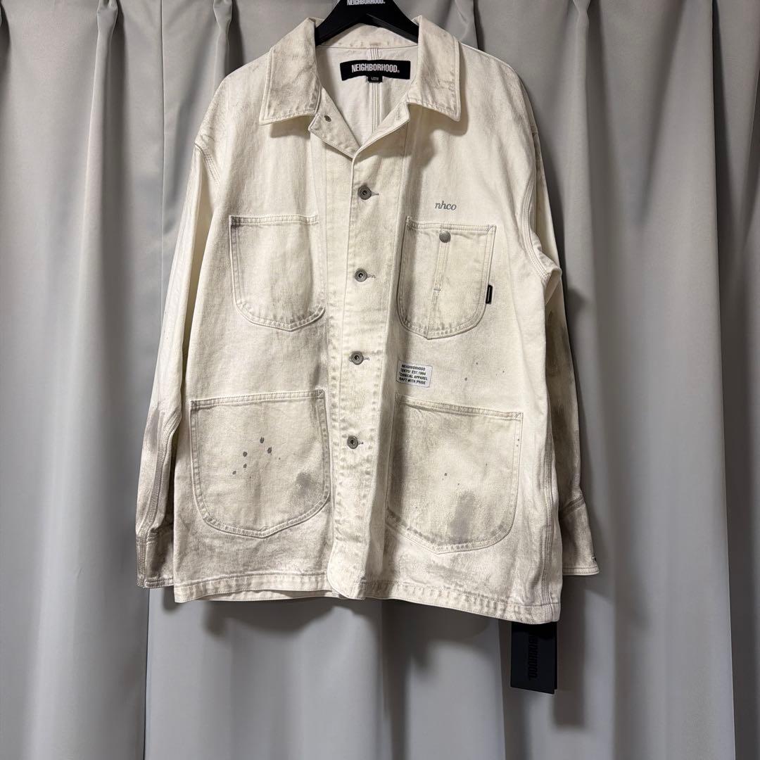 NEIGHBORHOOD カバーオール ワークジャケット ホワイト L新品タグ付