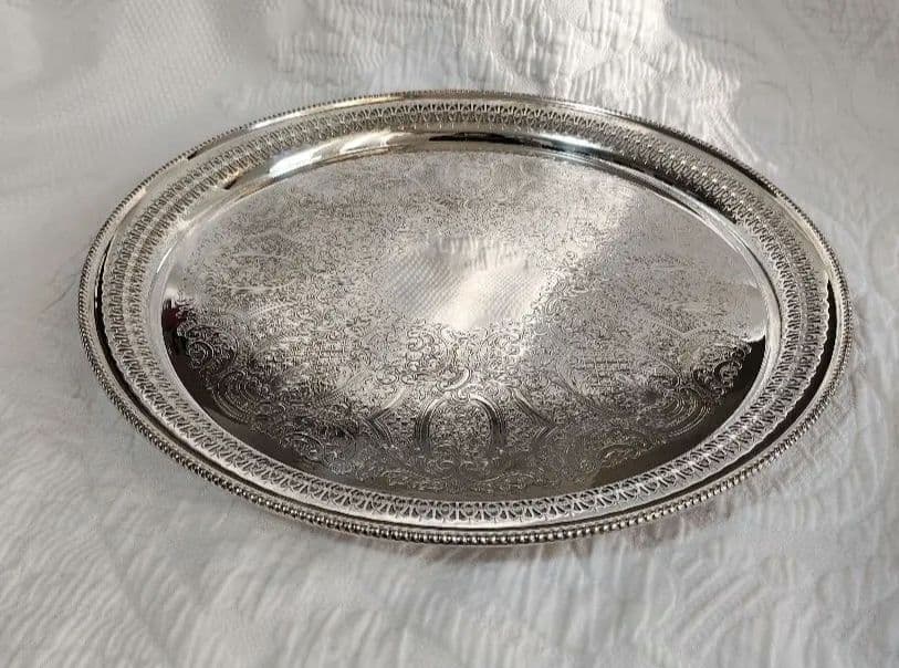マッピン&ウエッブ　32㎝シルバートレイ　mappin&webb　サルヴァ　銀盆