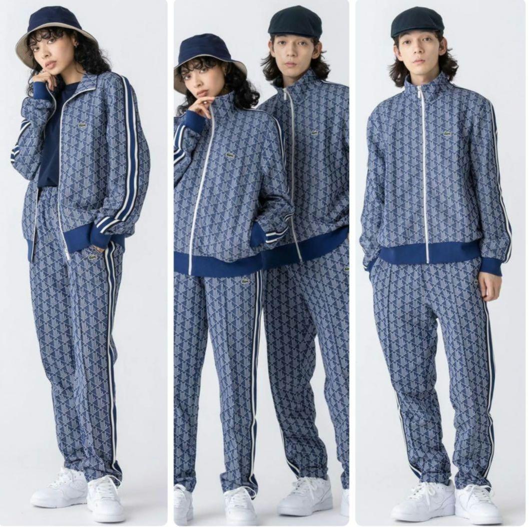 美品 2024年春夏 LACOSTE モノグラム トラックジャージ セットアップ
