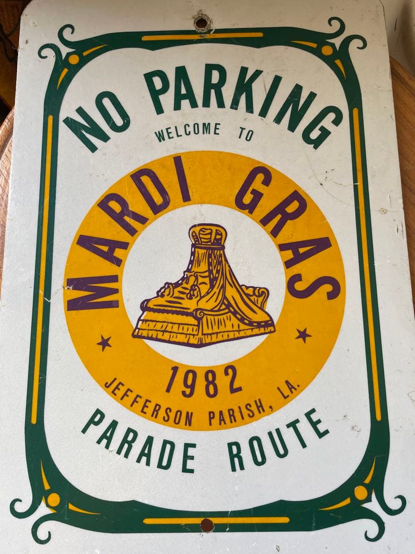 アンティーク　メタル　サイン　プレート　看板　感謝祭　NO PARKING レア