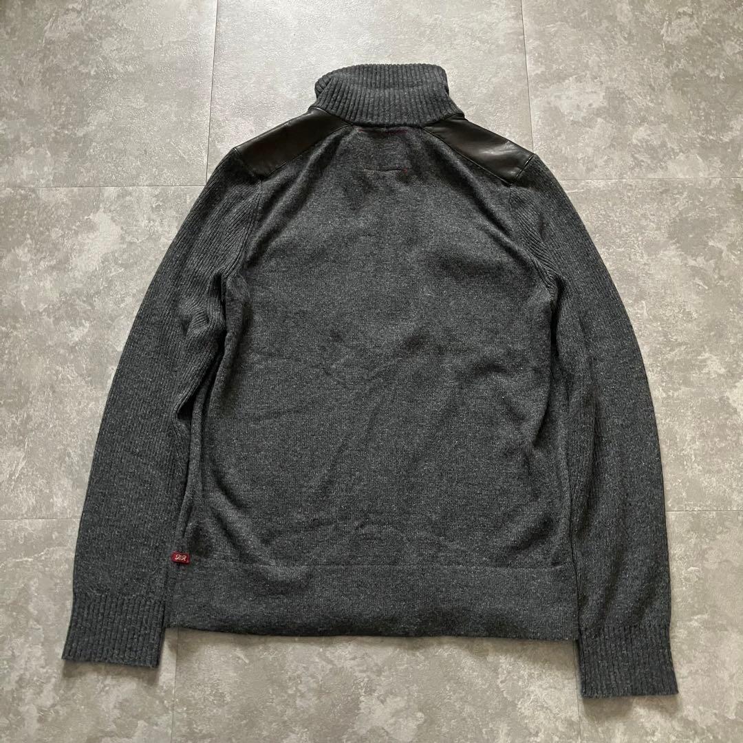 banana republic fur ds knit 切替 羊革