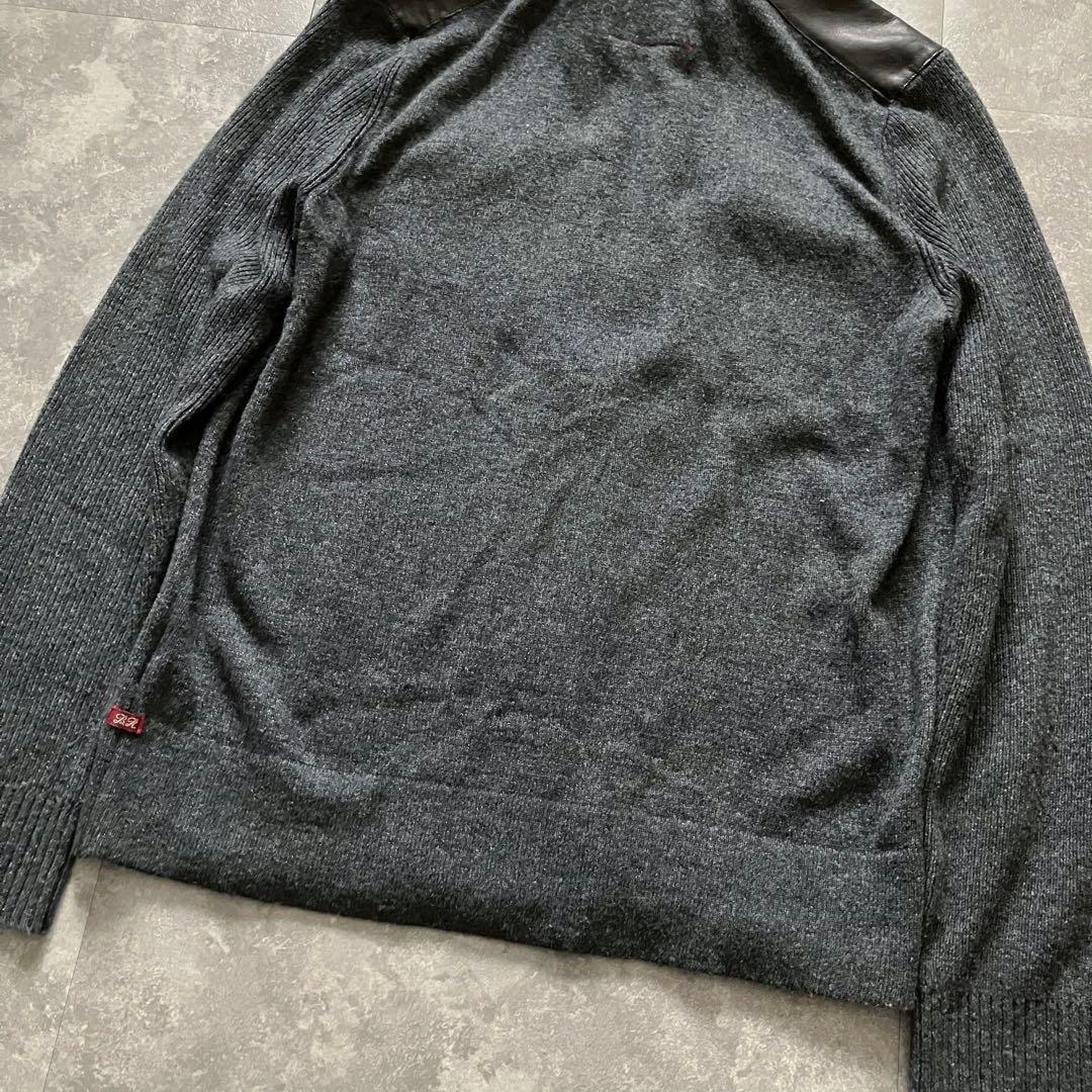 banana republic fur ds knit 切替 羊革