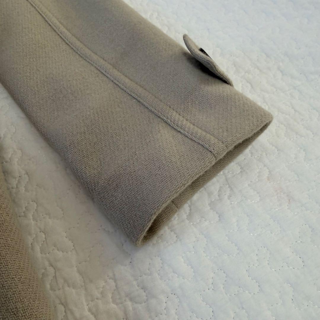 バーバリーロンドン 襟ボア ウールトレンチ ロング ノバチェック 38