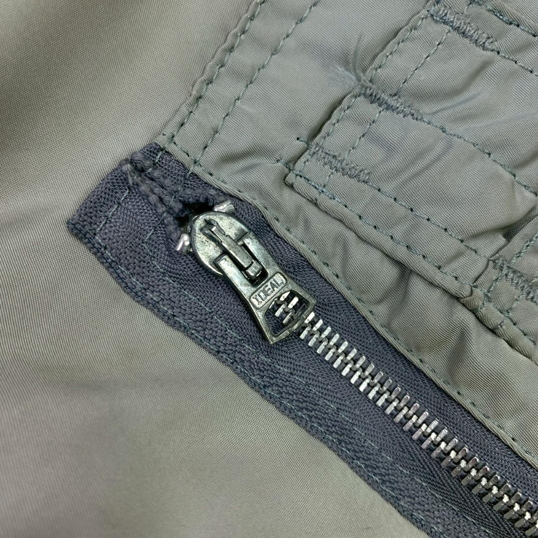 希少カラー★ 90s USA製 ALPHA MA-1 シルバー L　D821