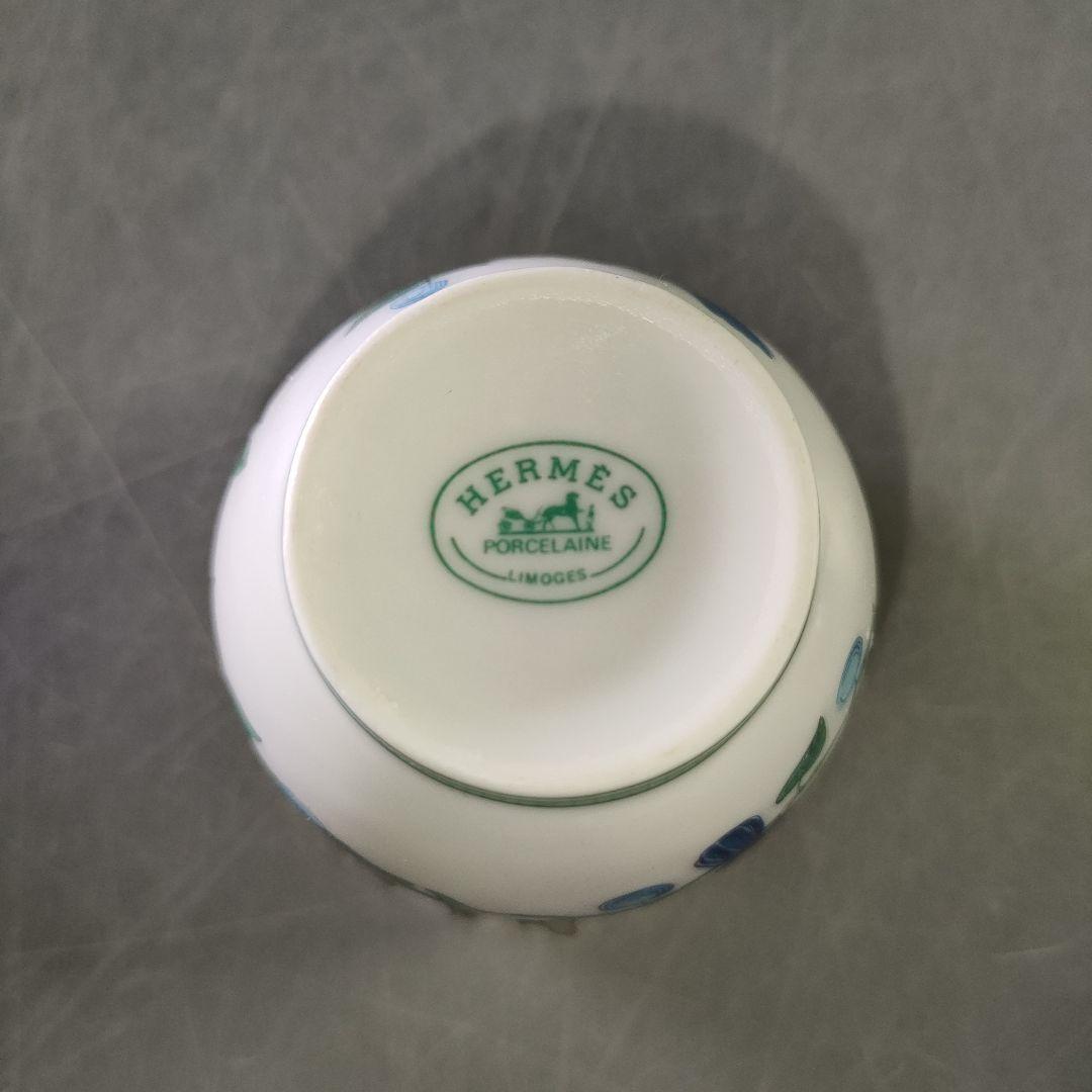 A1202-8/HERMES/エルメス トゥカン/陶器キャンドル/グリーン 鳥/