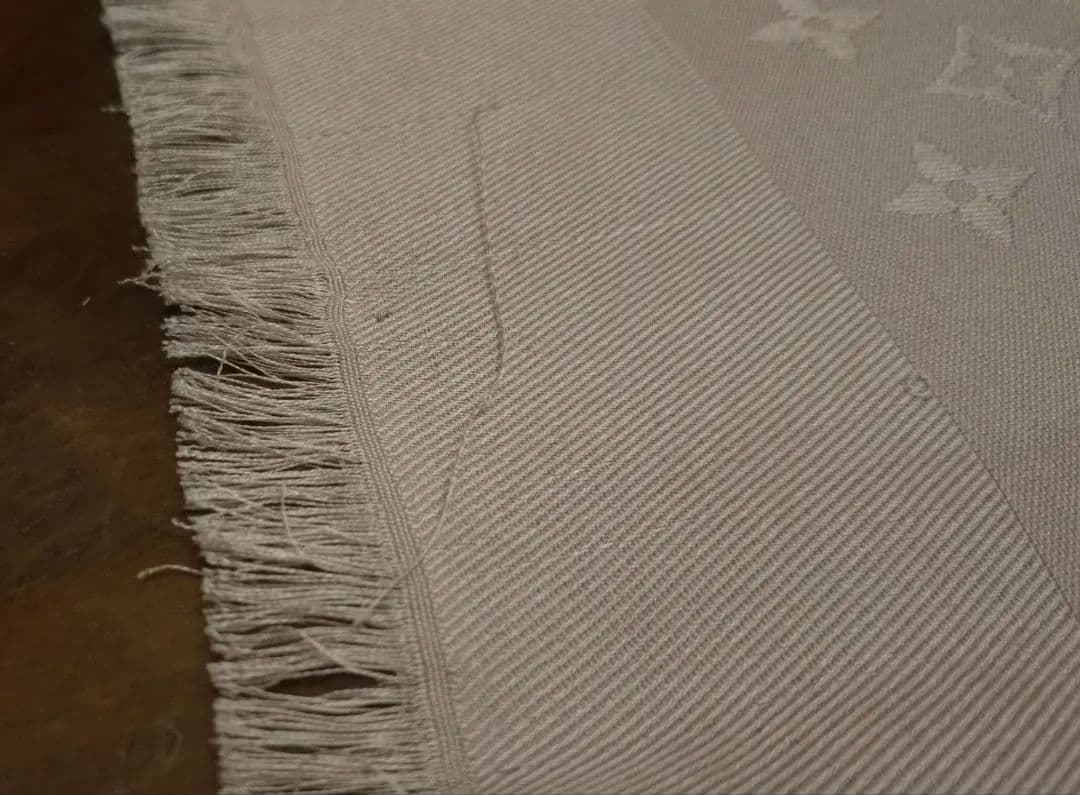 最終値下げ！！早い者勝ち！ルイヴィトン ショール ロゴ入り グレー 大判