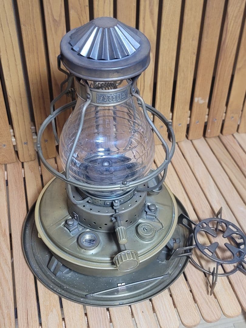 日本船燈 ニッセン フリージア 石油ストーブ 真鍮製 IS-3 五徳付き