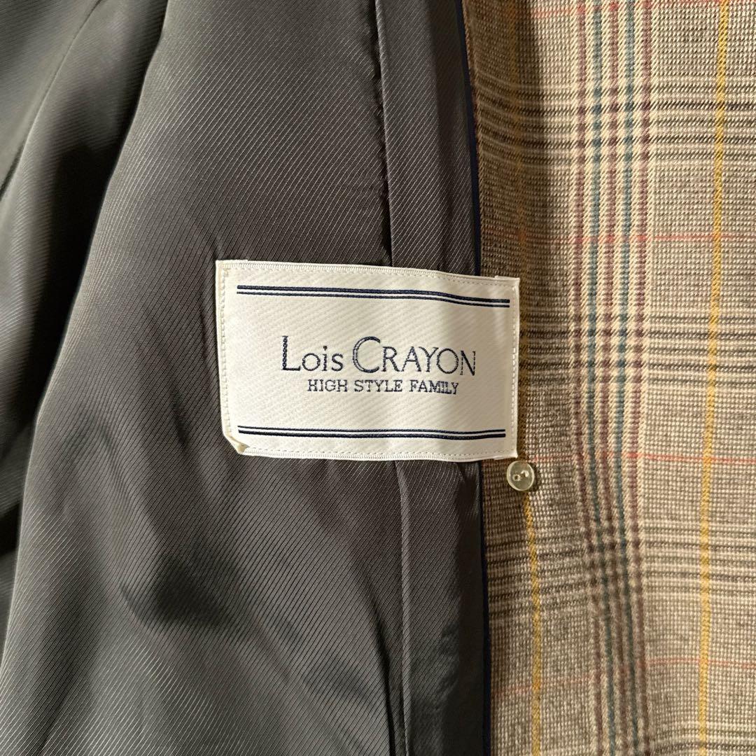 ロイスクレヨン グレンチェックウール トレンチコート　ロングコート 　日本製　M