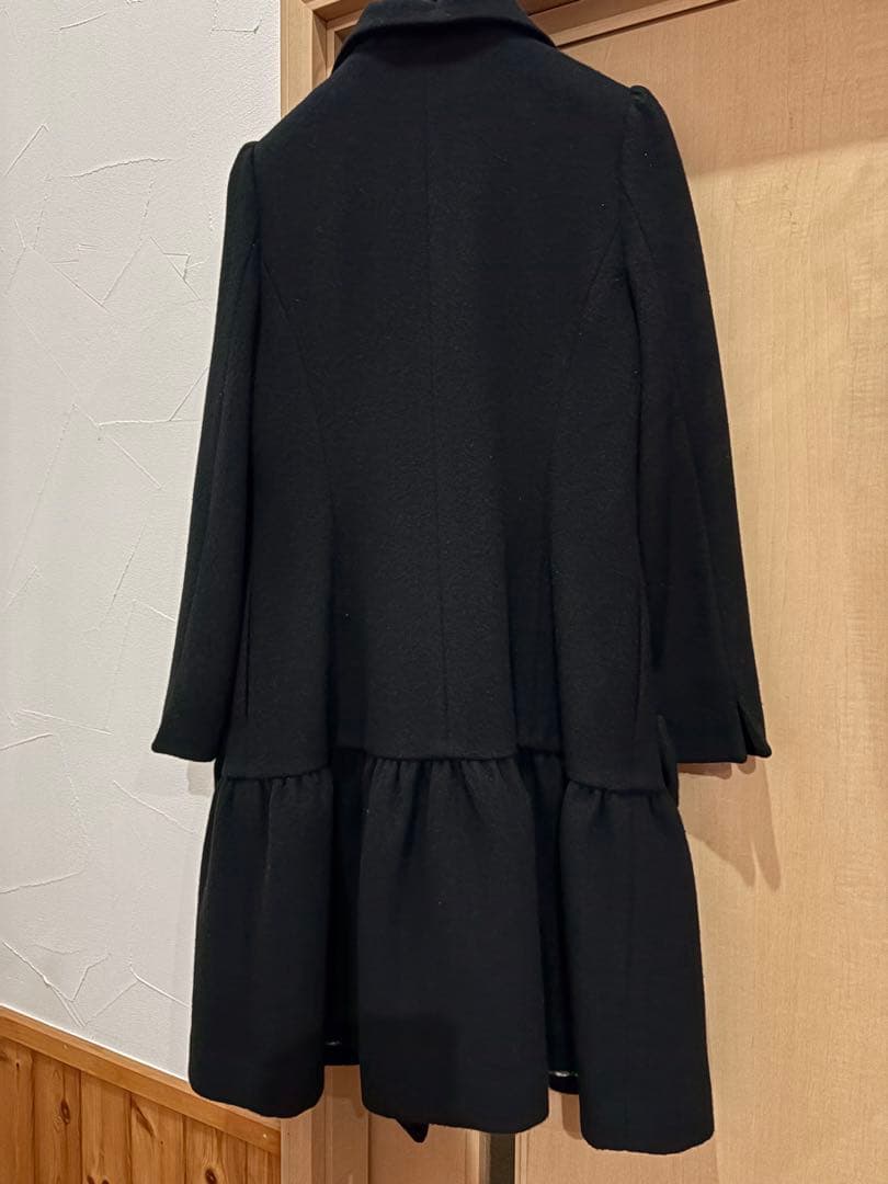 エムズグレイシー カメリア裏地ブラックロングコート