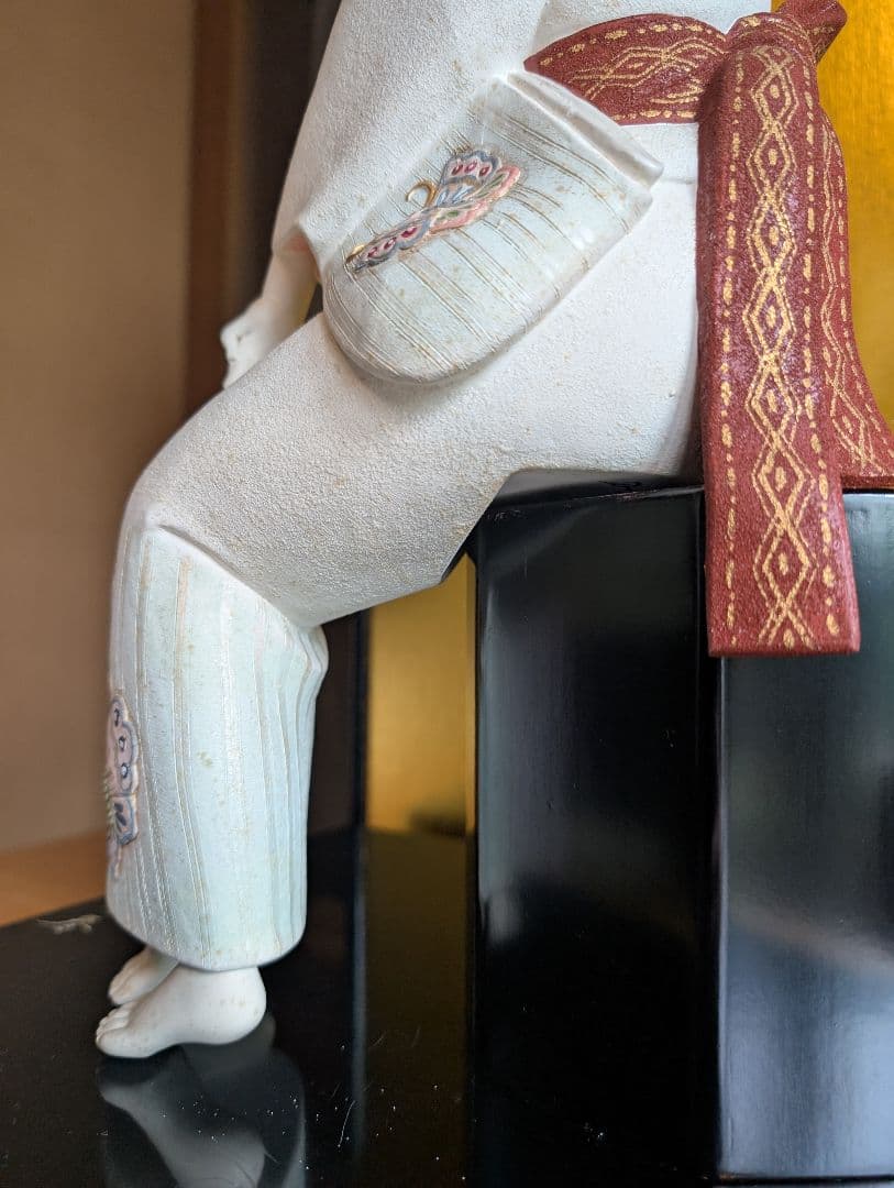 西頭哲三郎作 陶器製日本人形 「早春」- 繊細な美しさが光る逸品 レア