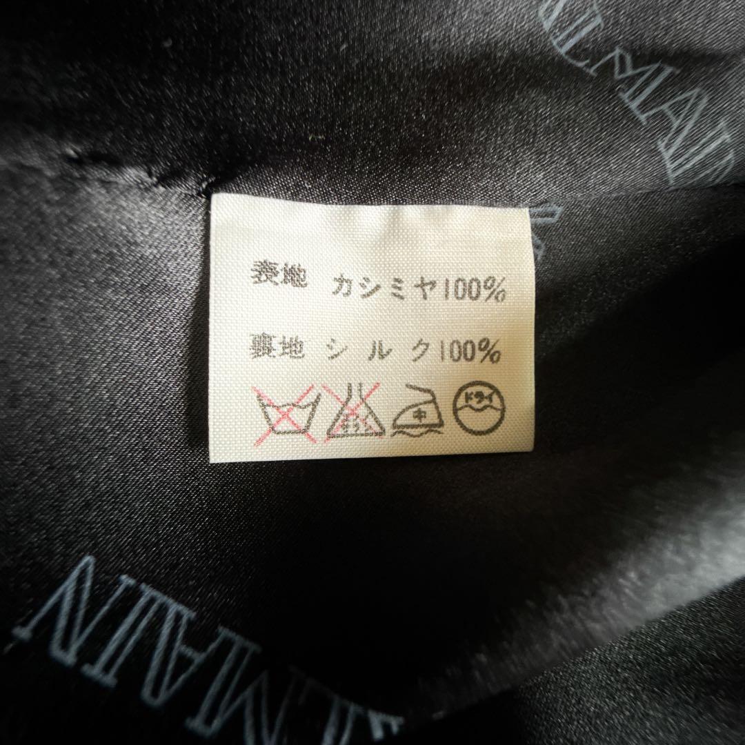 極美品 BALMAIN カシミヤ100% ステンカラー ロングコート 黒 ML