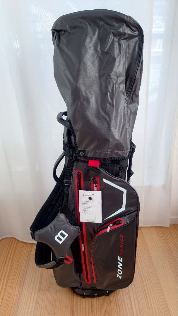 BENNINGTON ZONE ゴルフ・キャディバッグ14分割グレー&レッド新品