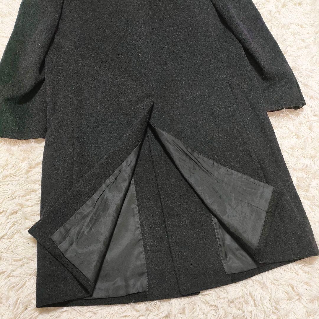 チェスターコート　ウールカシミヤ　ダークグレー　メンズ　L相当