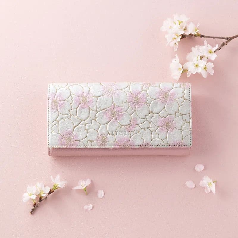 新品、未使用】エーテル AETHER サクラ かぶせ長財布 - メルカリ