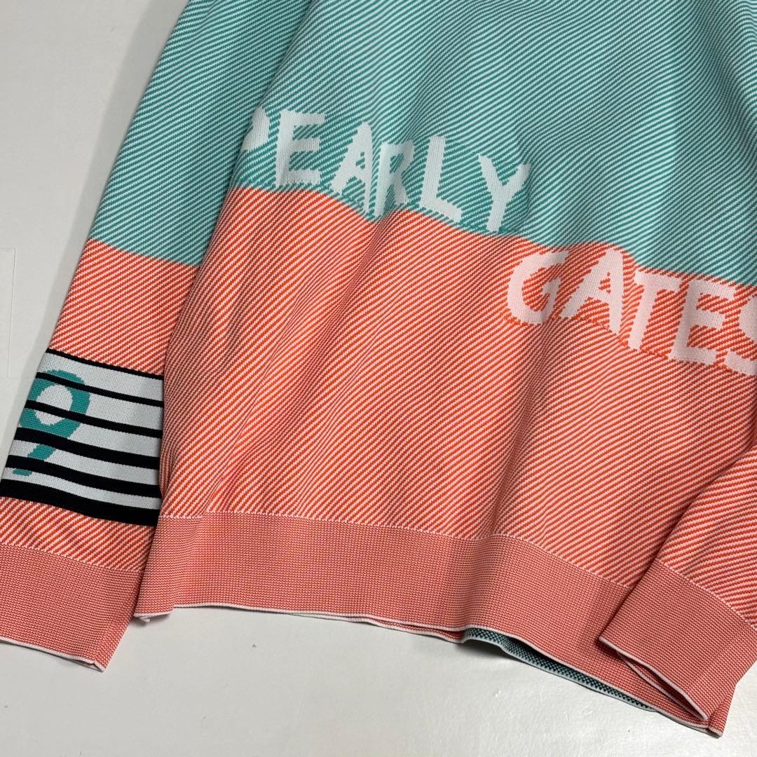 PEARLY GATES　パーリーゲイツ　バイアスジャガードハイネックセーター
