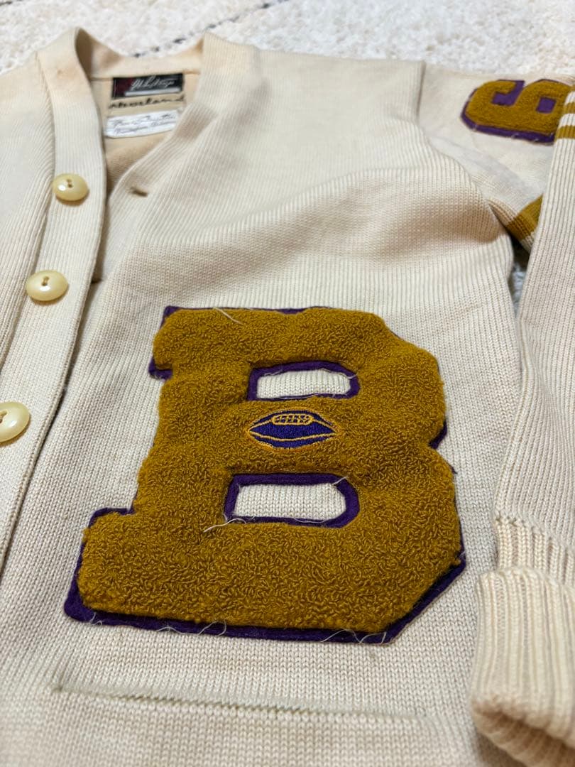 サプール sapeur レタード カーディガン XL50s 60's WHITING レタード