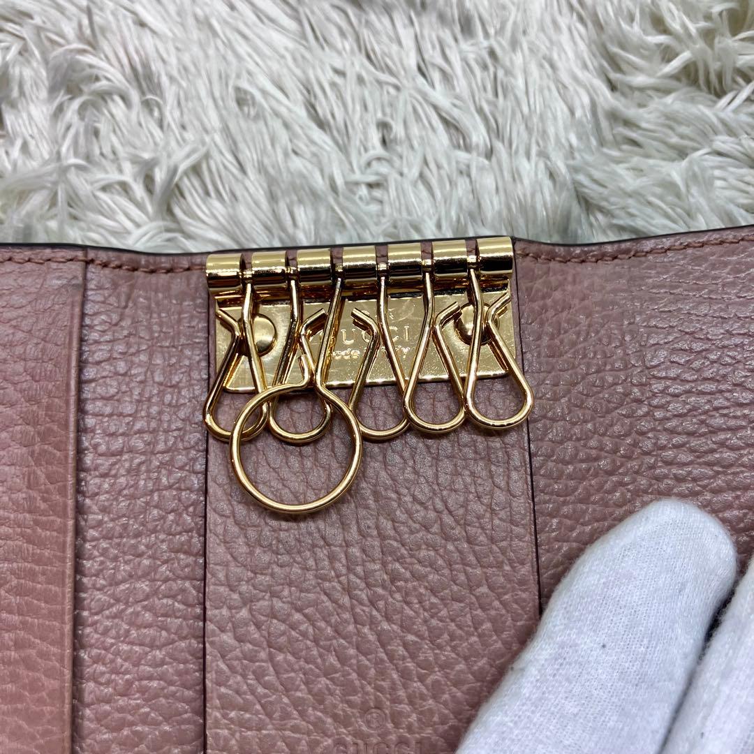 美品✨GUCCI 6連キーケース マーモント GGスプリーム GG柄
