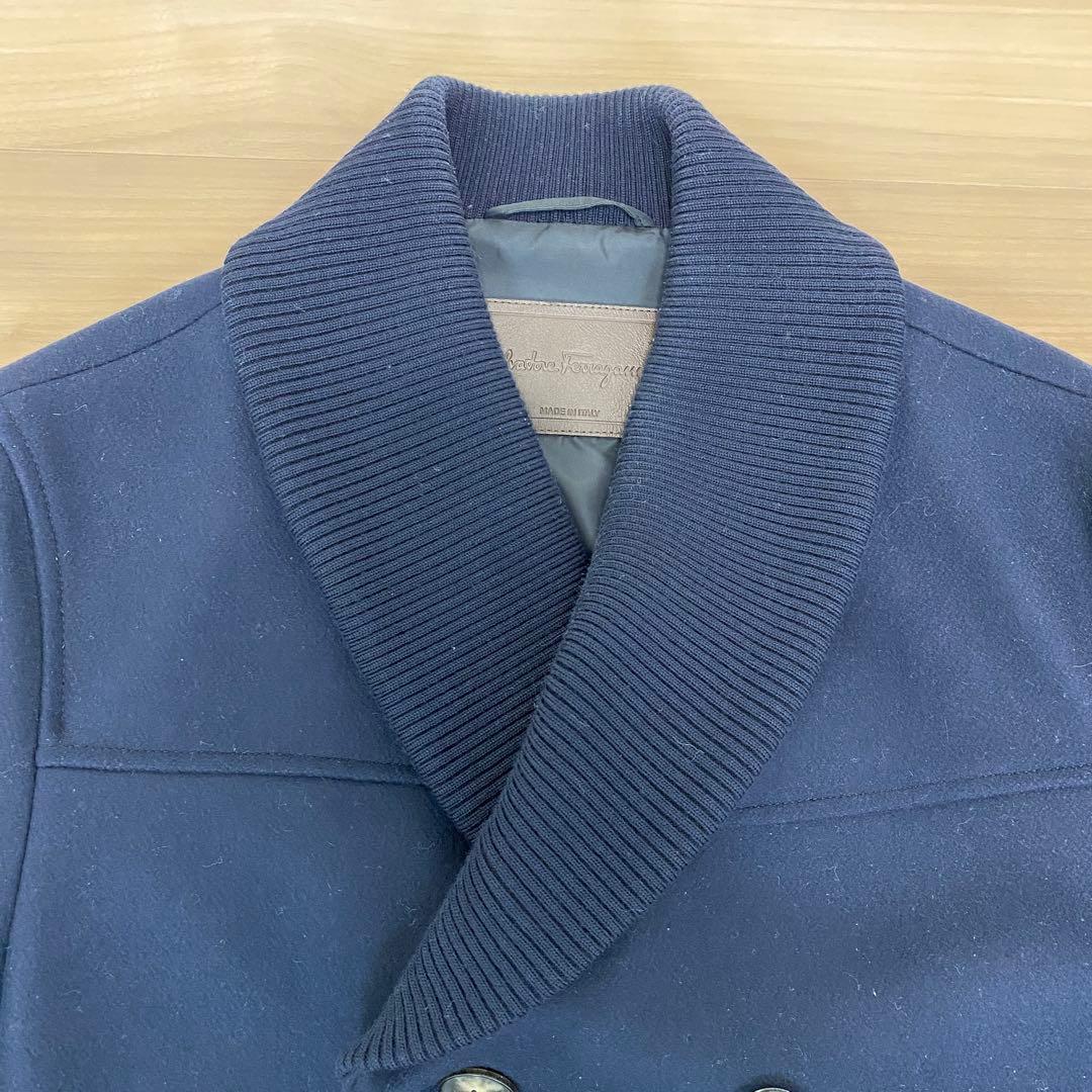 サルヴァトーレフェラガモ ウールジャケット 紺 48