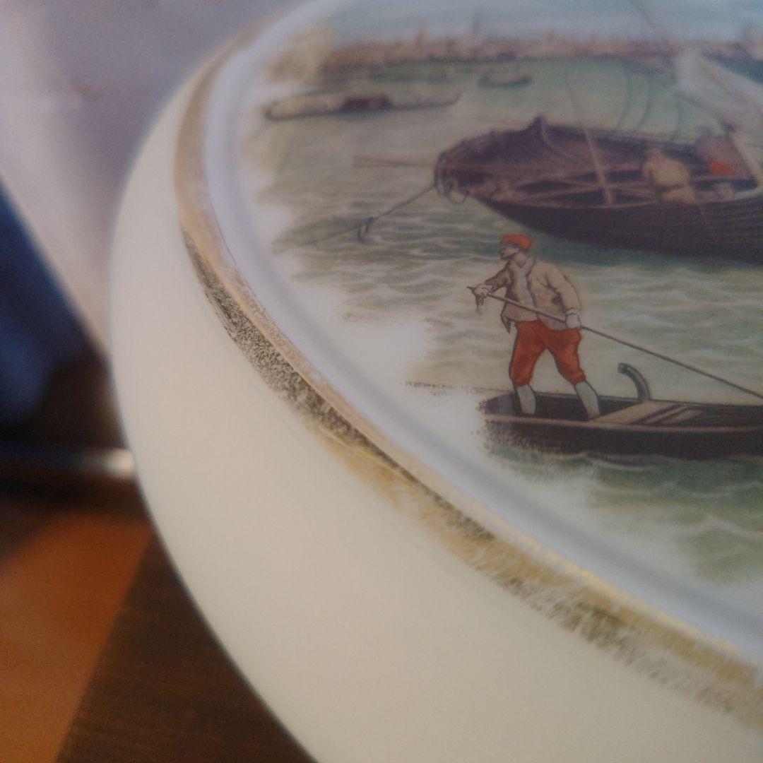 ヴィンテージOHYAMA天井照明 風景画ライト ガラス製 約38cm【最終価格】