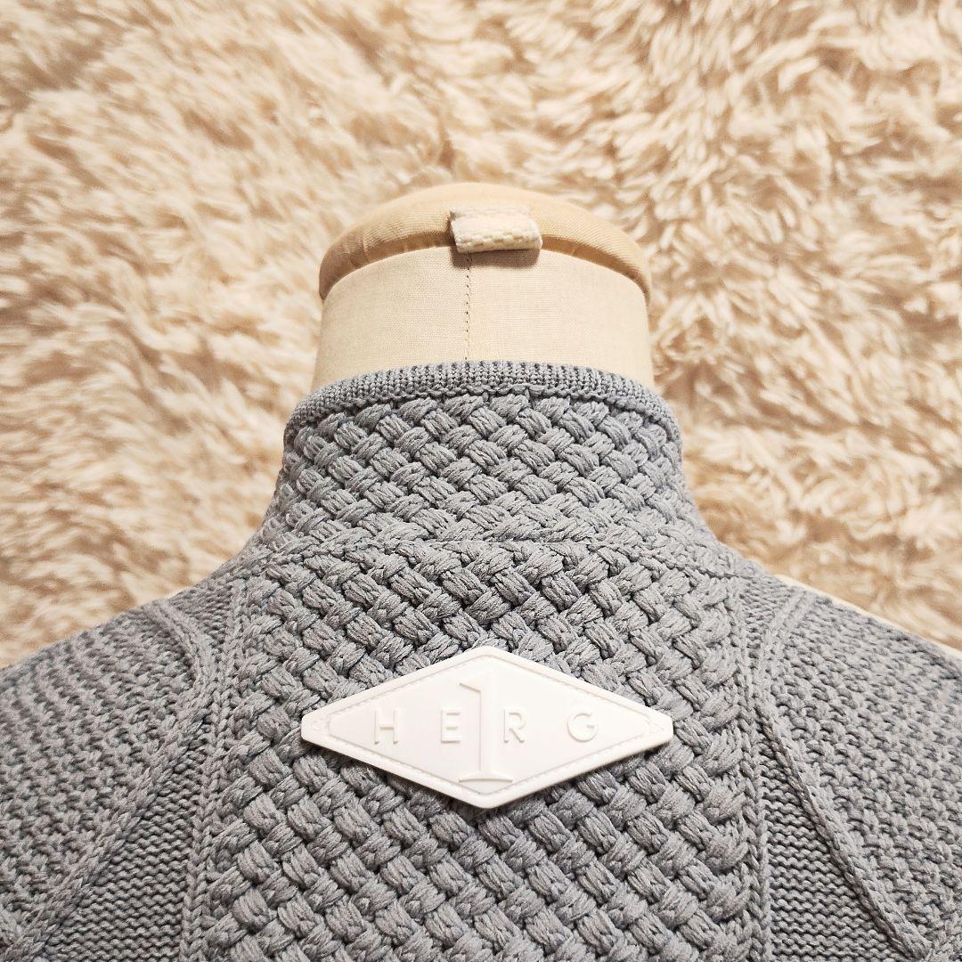 kd　HERG1　フリース×ケーブルニットブルゾン　CORDURA