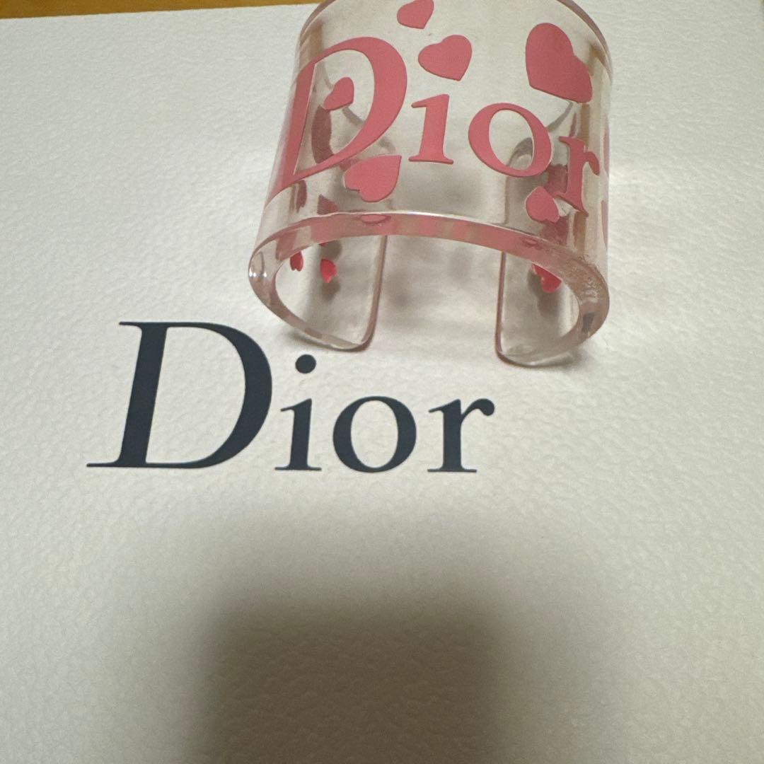 【Dior】クリアバングル　ピンク【美品】