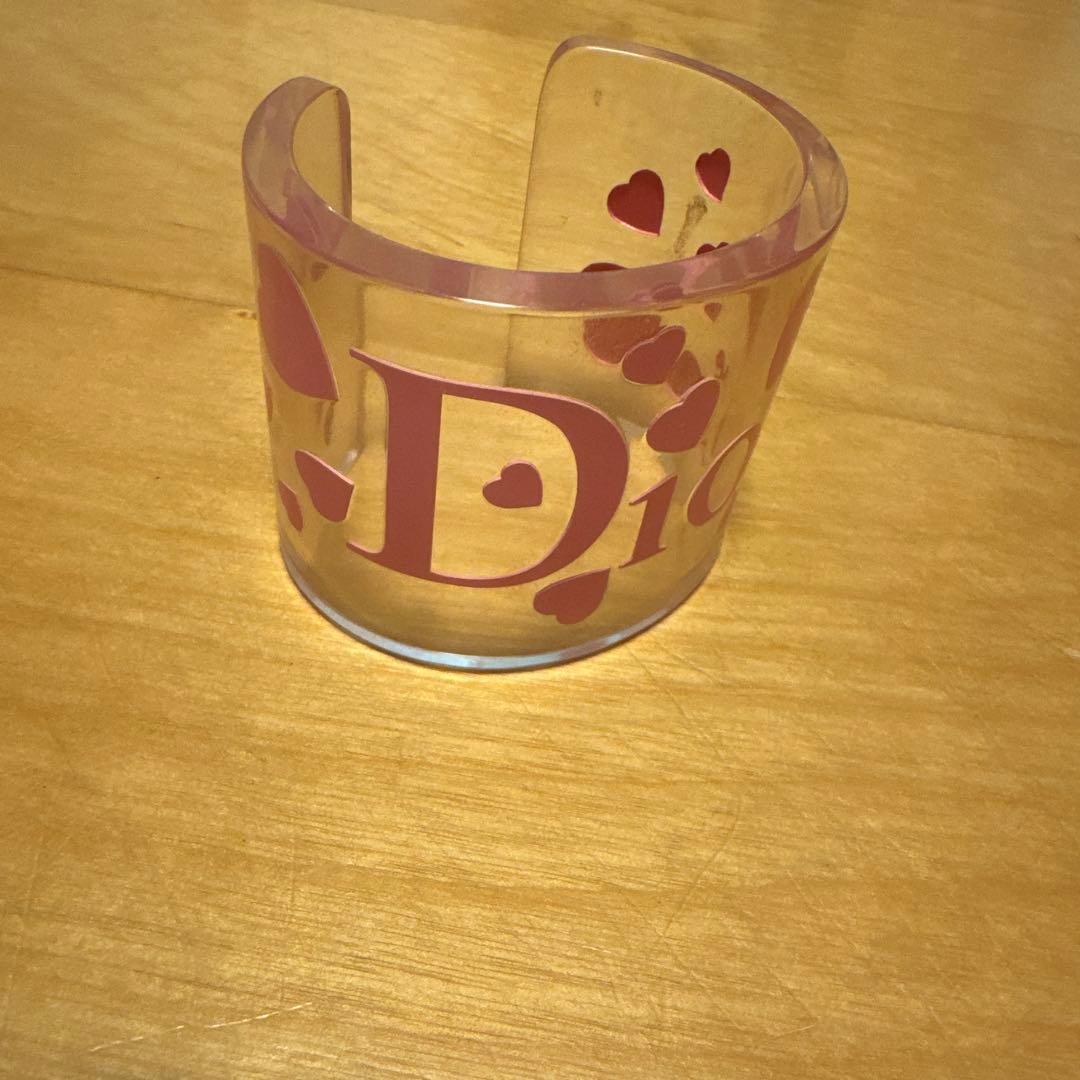【Dior】クリアバングル　ピンク【美品】