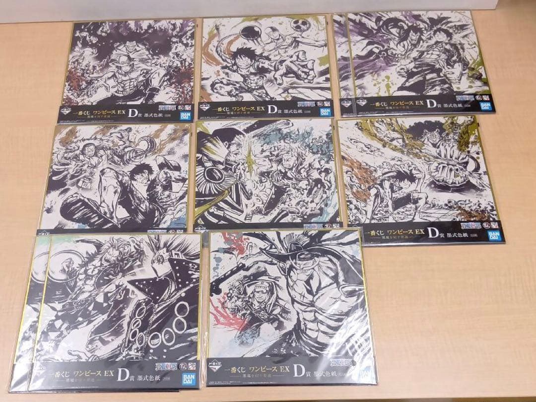 ➀一番くじ ワンピースEX 色紙 アートプレート ステッカー 大量 まとめ