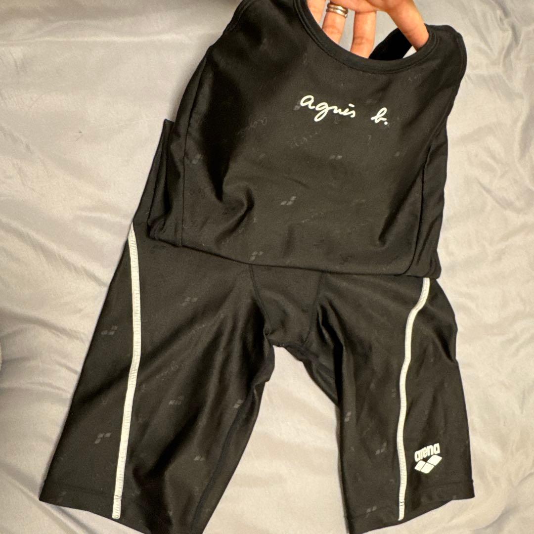 agnis b. アニエスベー 水着 arenaコラボ ブラック