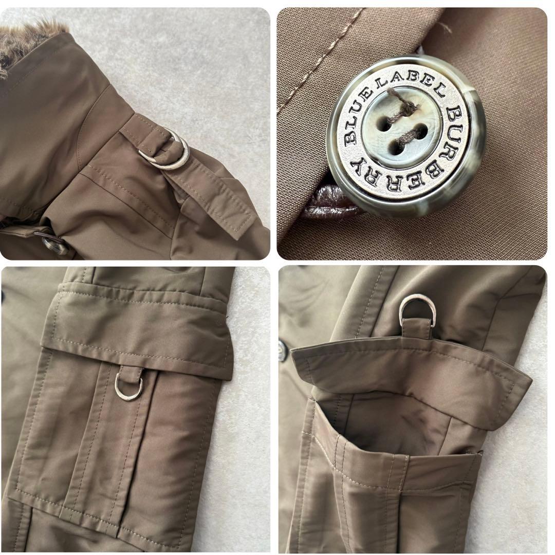 美品 BURBERRY BLUE LABEL トレンチコート ファー ライナー付