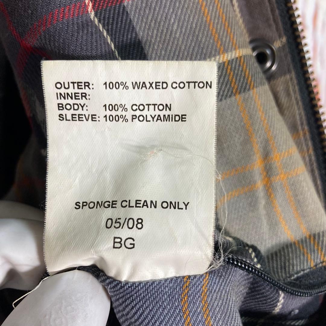 【美品】Barbour バブアー オイルドジャケット　モッズコート　緑　ロゴ