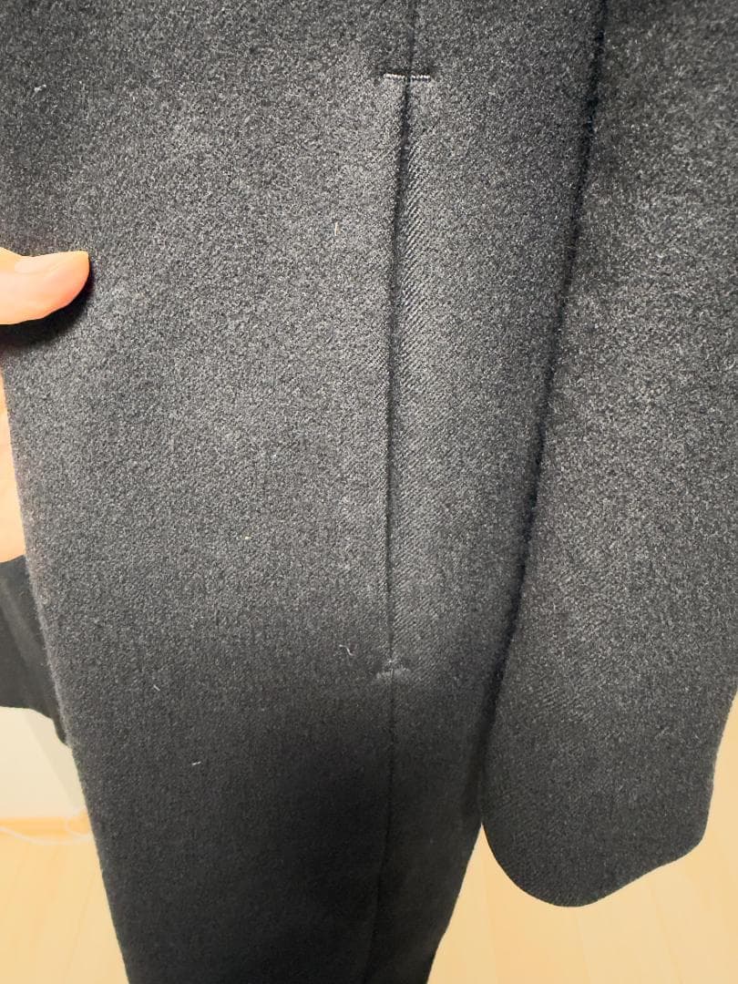 並品　ATTACHMENT チェスターコート　ブラック