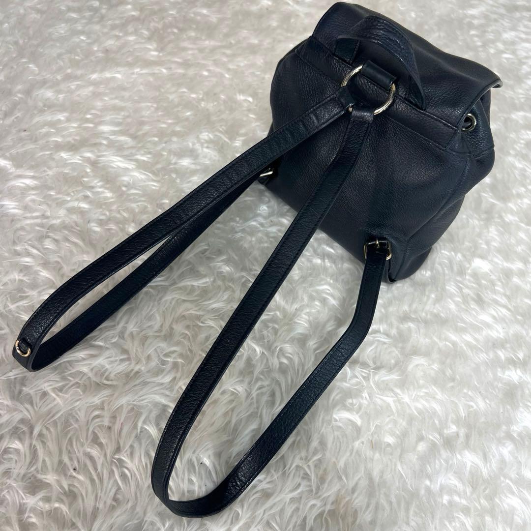 コーチ COACH レディース シボ革 ミニリュック バッグパック黒色