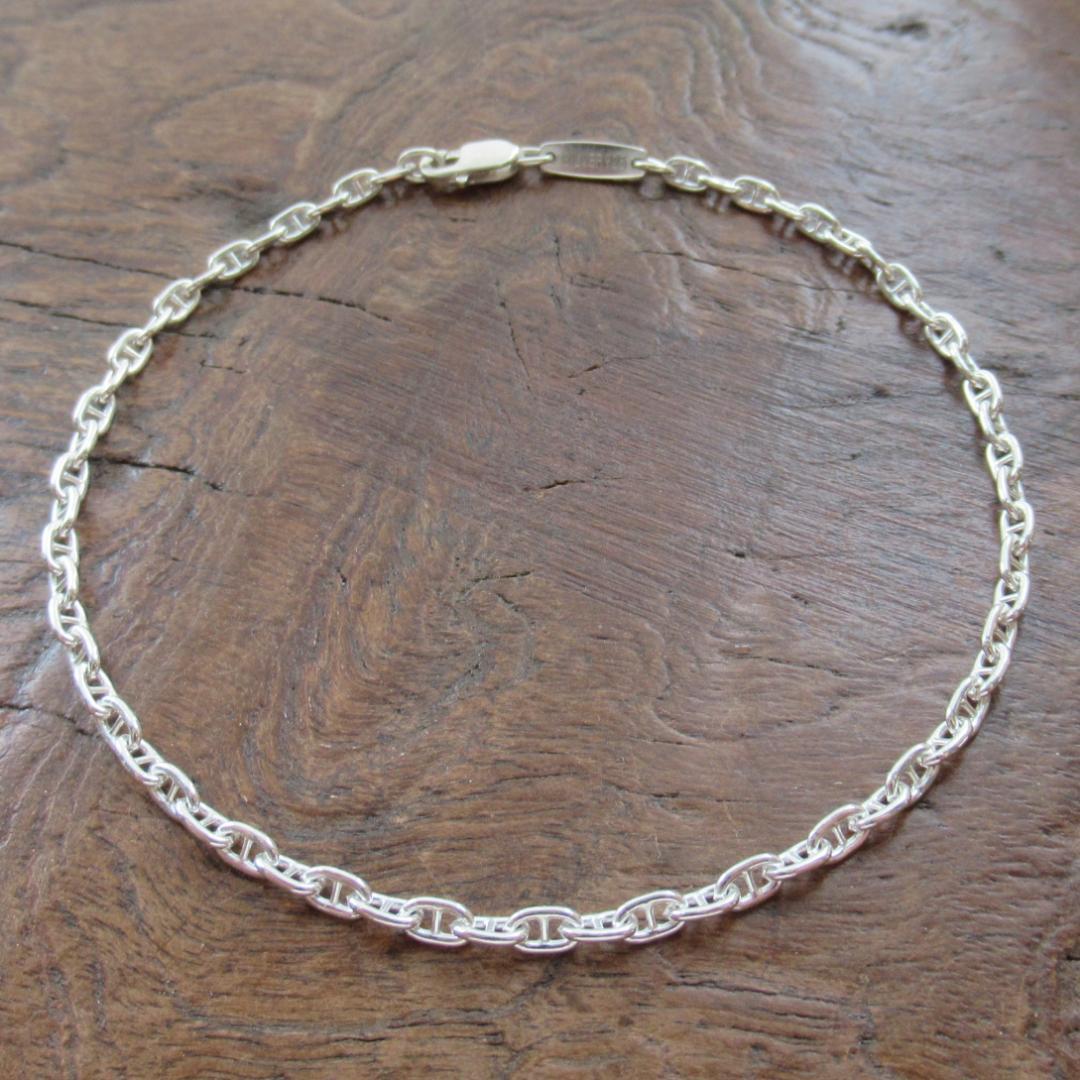 【シルバー925】アンカーチェーン　アンクレット / ハンドメイド