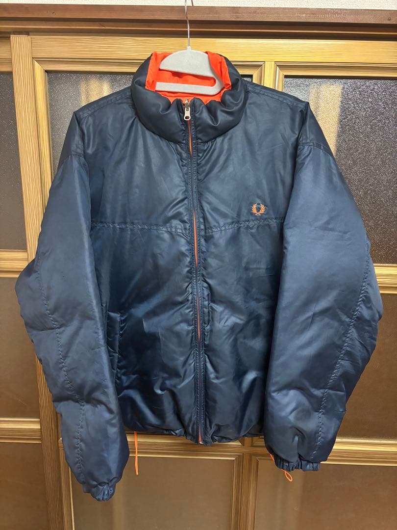 Fred Perry ネイビー/オレンジ ダウンジャケット フレッドペリー