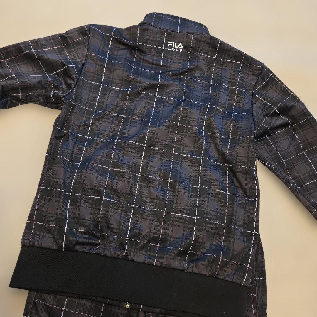 FILA ゴルフ ウェア セットアップ メンズ ブラック M L 裏起毛