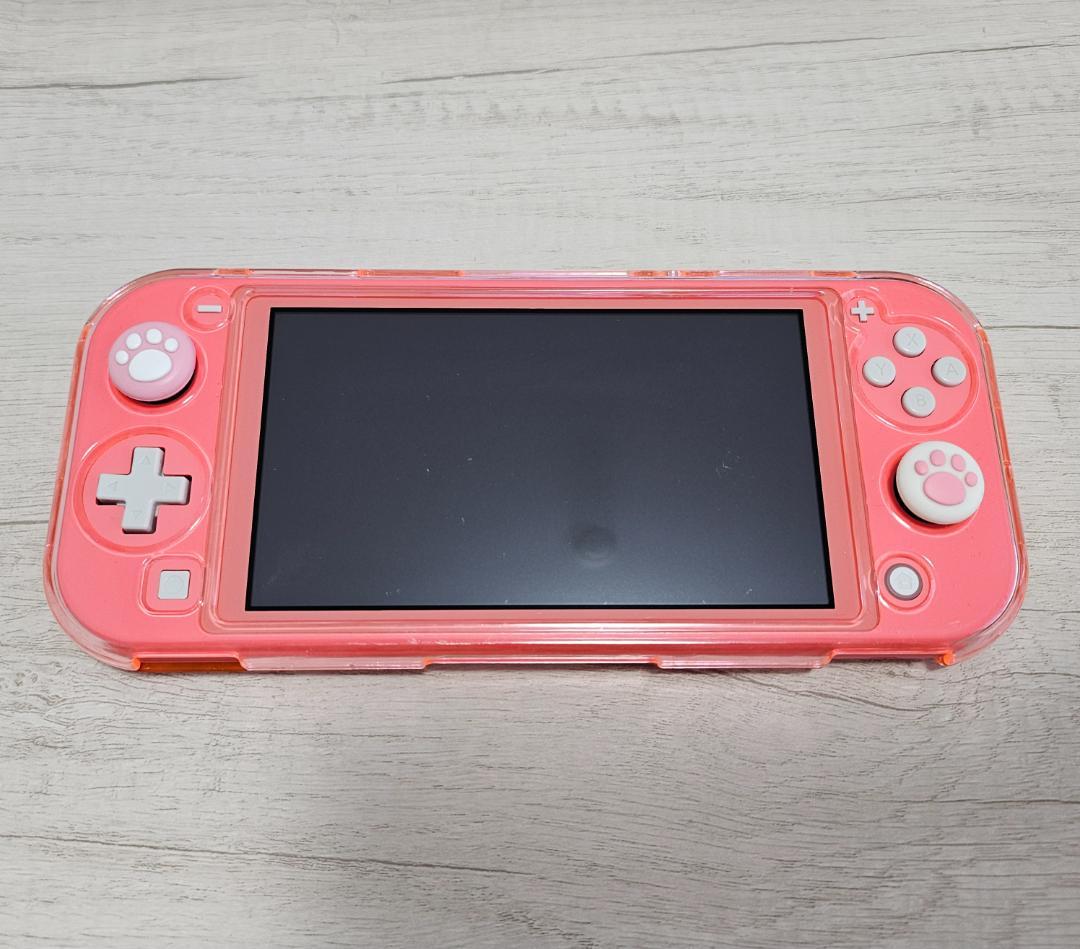 【中古】Switch Lite本体,箱,128SDカード,ケースあり
