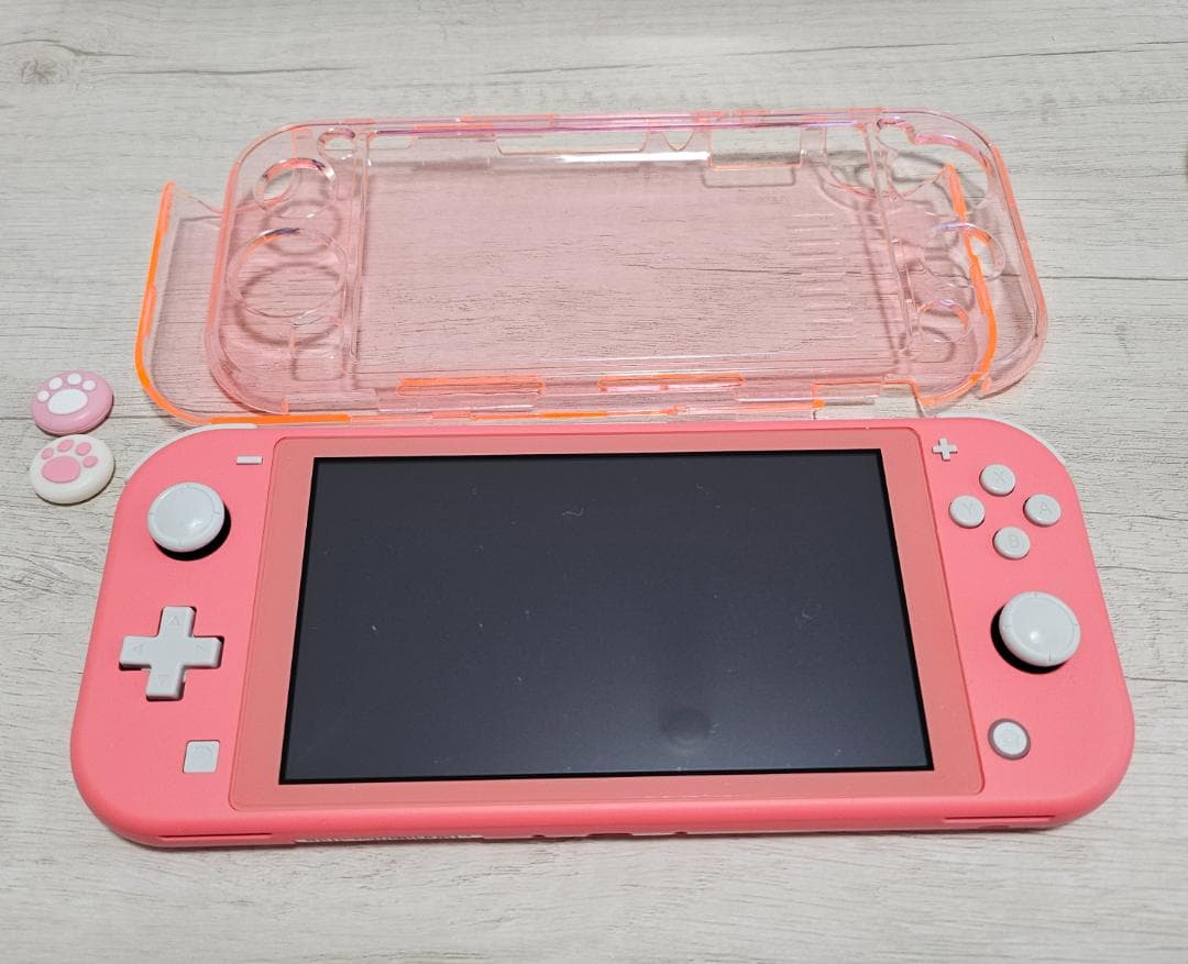 【中古】Switch Lite本体,箱,128SDカード,ケースあり